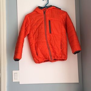 Bright orange nano-puff jacket